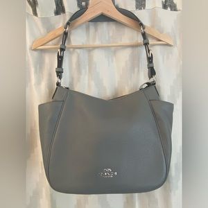 Gray coach purse handbag almost new